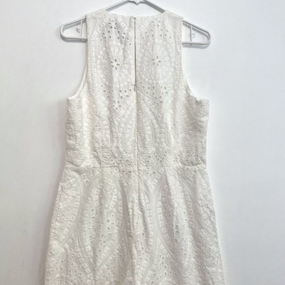 NEW NWT TRINA TRINA TURK Scallop Hem Eyelet Cropped Jumpsuit Cream Ivory ?? Boho - Picture 12 of 16